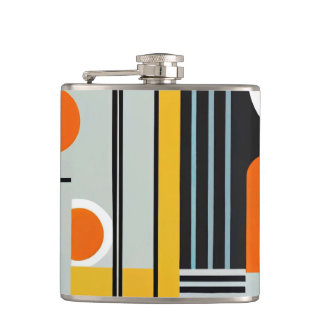Bauhaus Geometric Design 01 Perfect For Hip Flask