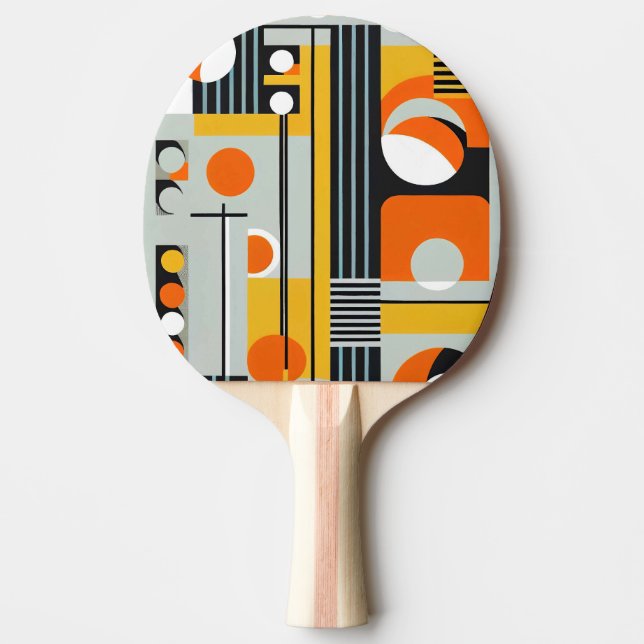 Bauhaus Geometric Design 01 Perfect For Ping Pong Paddle (Front)