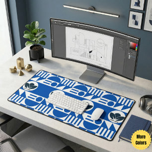 Bauhaus Geometric Minimalist Custom Logo — Bold Desk Mat