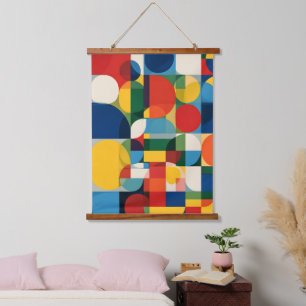 Bauhaus Geometric Minimalist Pattern Wall Tapestry