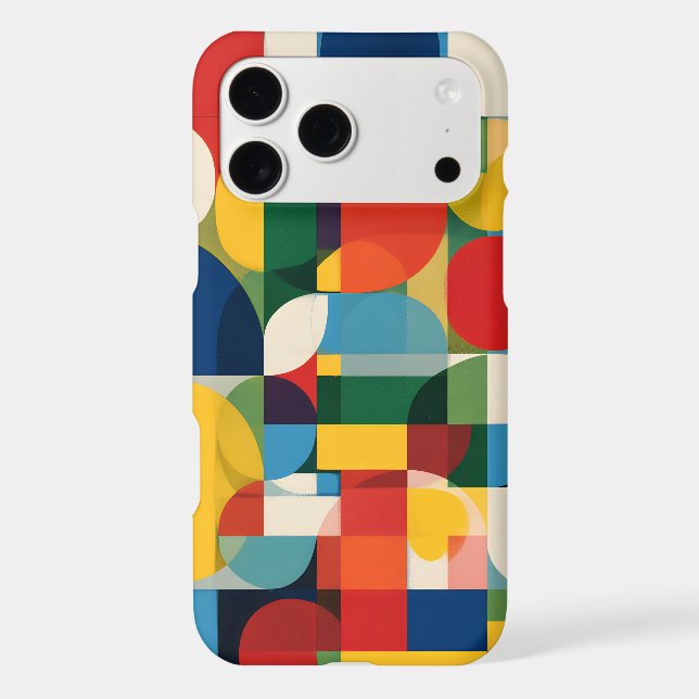 Bauhaus Geometric Minimalist Wrap iPhone Case (Back)