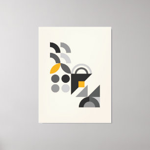 Bauhaus geometric pattern canvas print