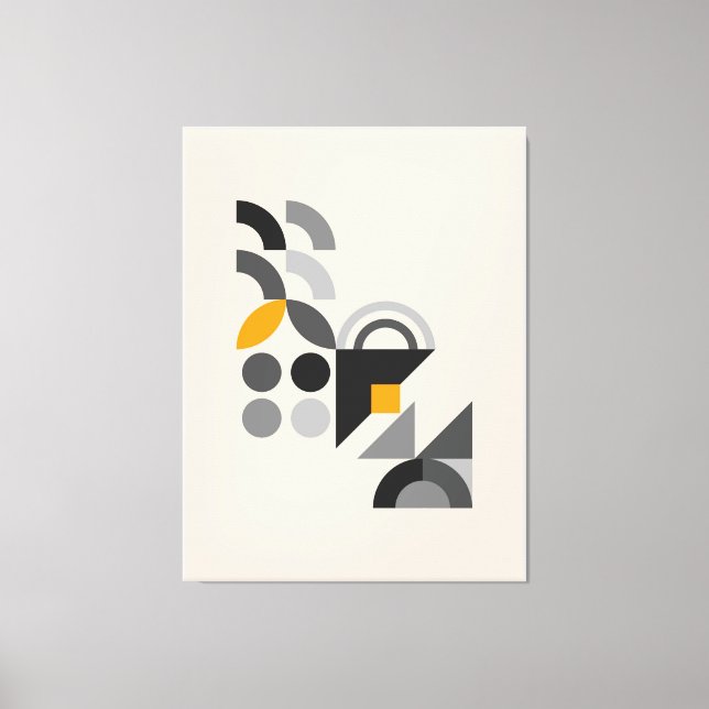 Bauhaus geometric pattern canvas print (Front)