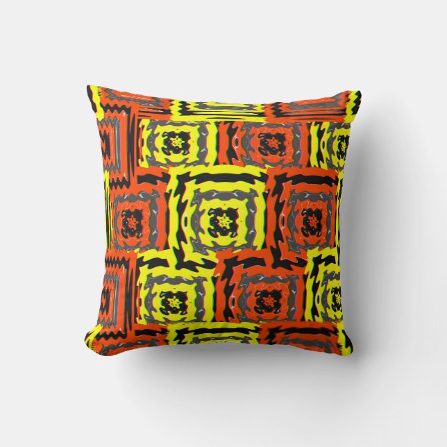 Bauhaus Geometric Pattern Design  Throw Pillow (Front)