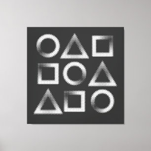 bauhaus geometric shapes canvas print