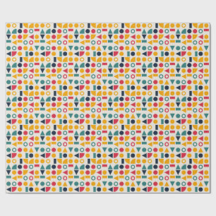 Bauhaus Geometric Shapes Seamless Pattern Wrapping Paper