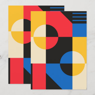 Bauhaus Geometry Pattern Invitation