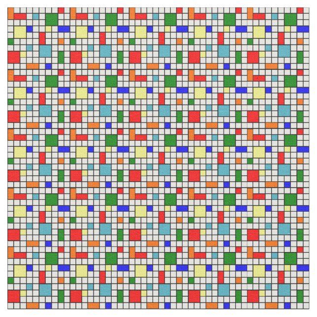 Bauhaus Grid  Fabric (Close Up)