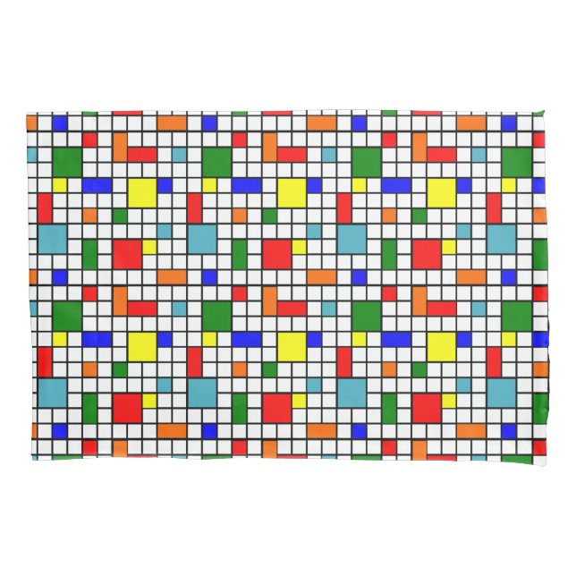 Bauhaus Grid  Pillowcase (Front)