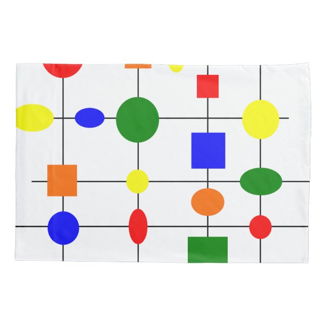 Bauhaus Grid  Pillowcase (Back)