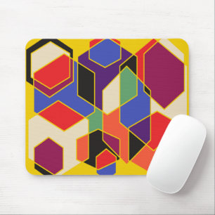 Bauhaus Hexagons Mouse Pad