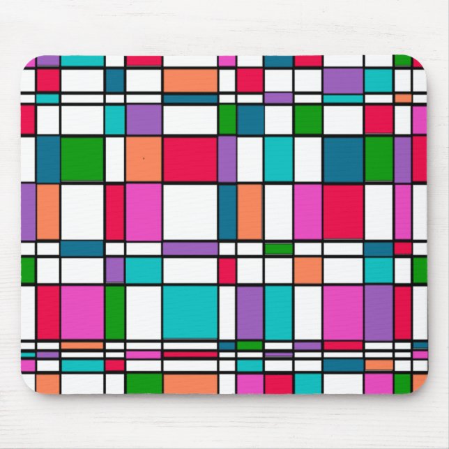 Bauhaus in Flower Power Colours Mouse Pad (Front)