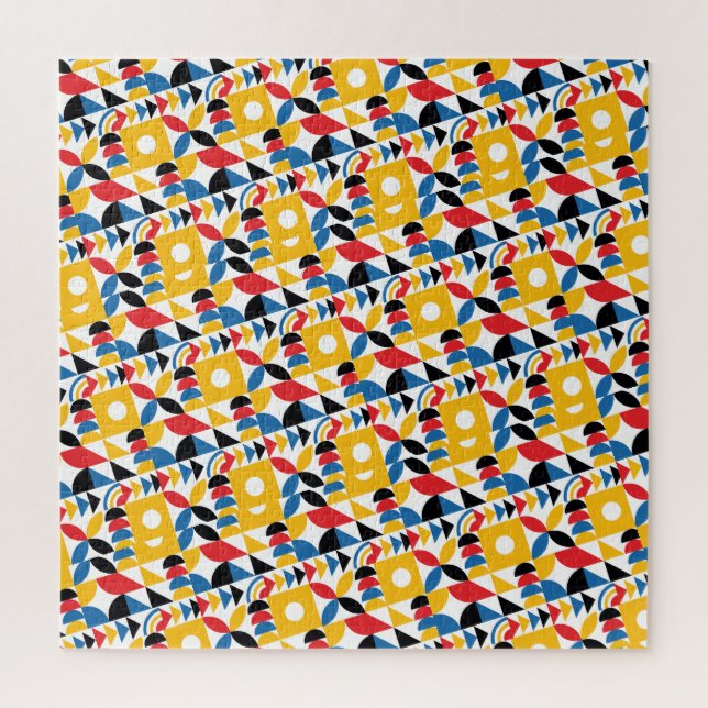 Bauhaus Inspired Contemporary Mid Century Jigsaw Puzzle (Vertical)