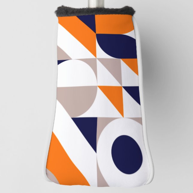 Bauhaus Inspired Geometric Pattern golf head cover (Rotate 90)