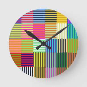 Bauhaus Inspired Optics Round Clock