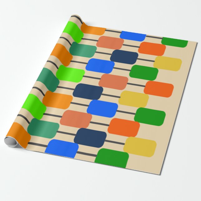 Bauhaus Inspired Wrapping Paper (Unrolled)