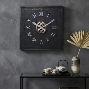 Bauhaus Luxury Geometric Modernist Square Wall Clock