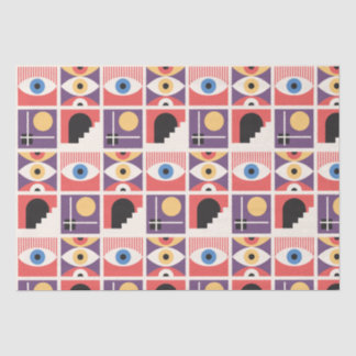 Bauhaus Mid Century Modern Colourful Tissue Paper