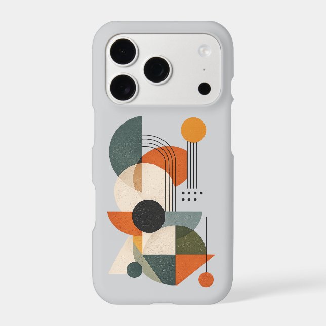 Bauhaus Mid-Century Modern Geometric iPhone Case  (Back)