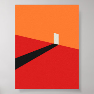 Bauhaus Minimalist Door and Shadow Art Print