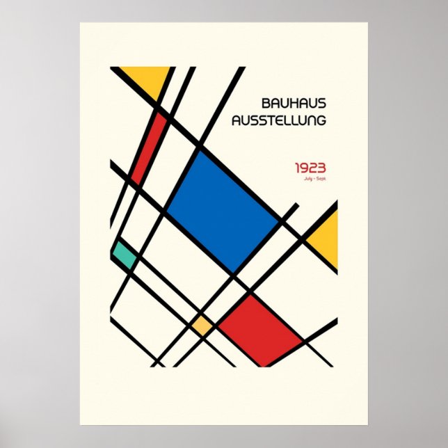 bauhaus, modernist, minimal, geometric, abstract,  poster (Front)