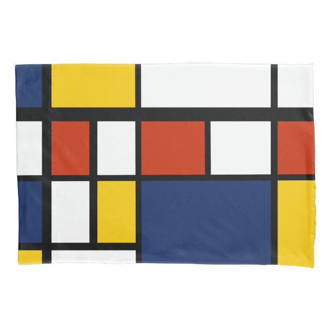 bauhaus pattern abstract geometric art painting mo pillowcase (Front)
