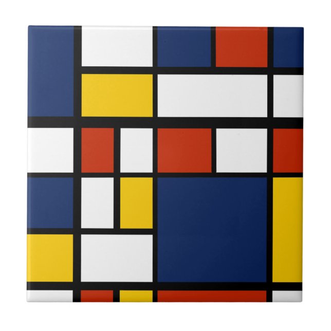 bauhaus pattern abstract geometric art painting mo tile (Front)