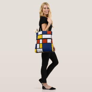 bauhaus pattern abstract geometric art painting mo tote bag