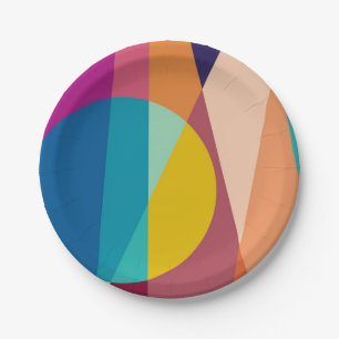 Bauhaus pattern paper plate