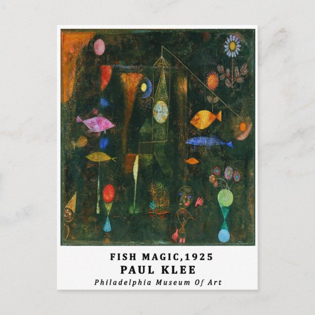 Bauhaus Paul Klee Fish Magic Exhibition Postcard (Front)