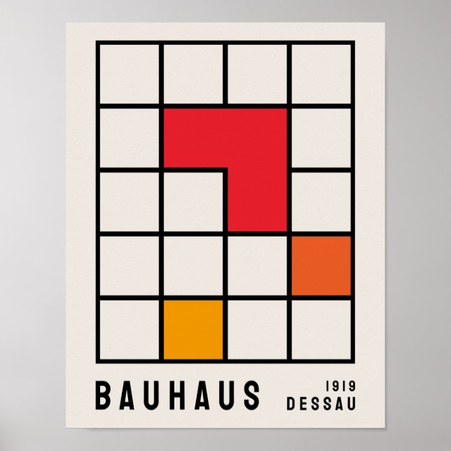 Bauhaus Poster, Bauhaus Exhibition Print B16 (Front)