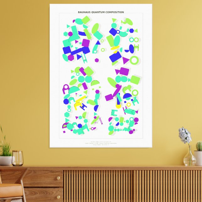 Bauhaus Quantum Composition  Canvas Print (Insitu(LivingRoom))