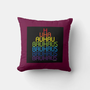 Bauhaus Rainbow Type Design Pillow
