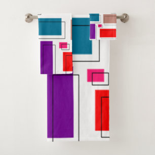 Bauhaus Rectangles Bath Towel Set