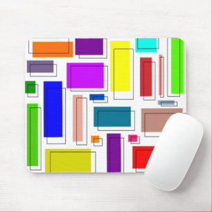 Bauhaus Rectangles Mouse Pad