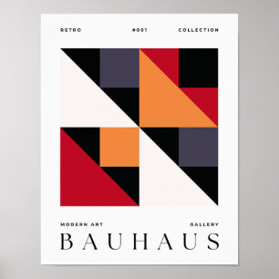 Bauhaus Retro Art Imprimer Poster géométrique