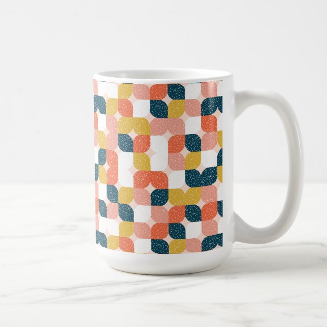 Bauhaus Retro Geometric Pattern Coffee Mug (Right)
