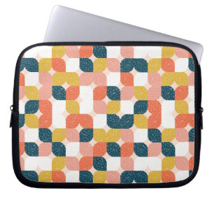 Bauhaus Retro Geometric Pattern Laptop Sleeve