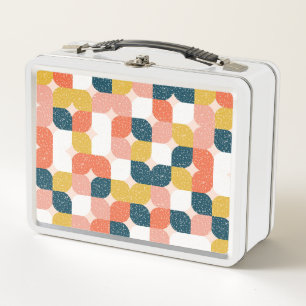 Bauhaus Retro Geometric Pattern Metal Lunch Box