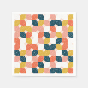 Bauhaus Retro Geometric Pattern Napkin