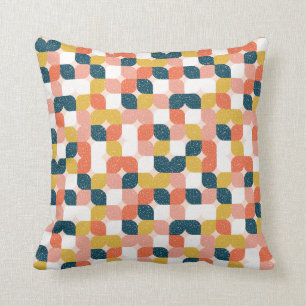 Bauhaus Retro Geometric Pattern Throw Pillow