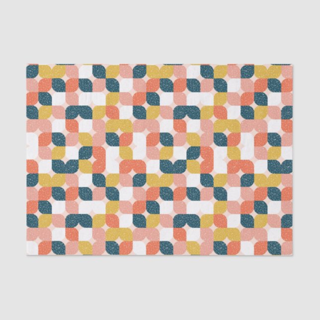 Bauhaus Retro Geometric Pattern Tissue Paper (Front)