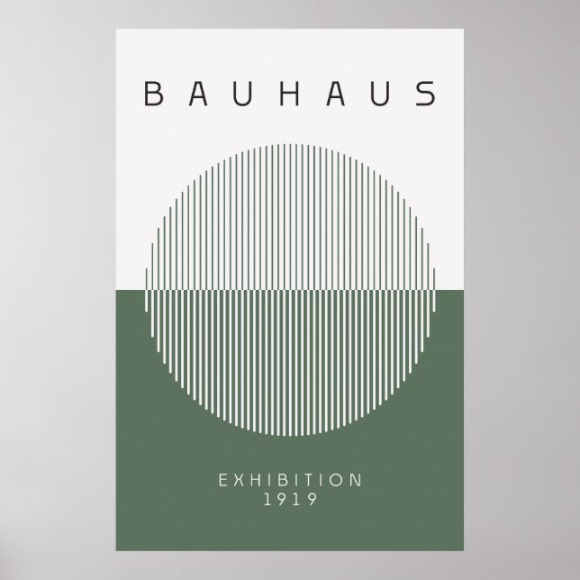 Bauhaus Sage Green Poster (Front)