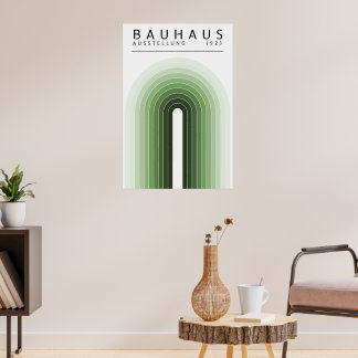 Bauhaus Sage Green Poster