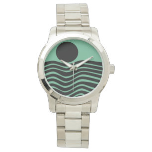 Bauhaus Seafoam Green Abstract Watch