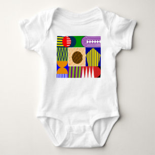 Bauhaus Shape Collage  Baby Bodysuit