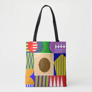Bauhaus Shape Collage Tote Bag