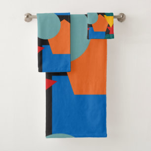 Bauhaus Shapes  Bath Towel Set