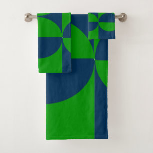 Bauhaus Squares and Circles Bath Towel Set