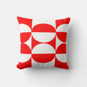 Bauhaus Squares and Circles Throw Pillow